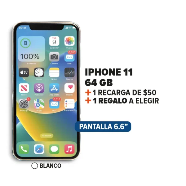 iPhone 11 64 GB + Recarga + Regalo