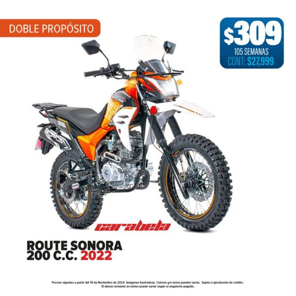 Motocicleta Carabela Route Sonora 200 C.C. 2022