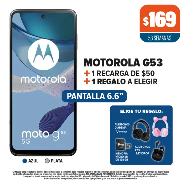 Motorola G53 + Recarga + Regalo