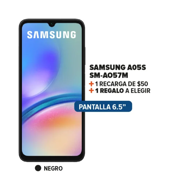 SAMSUNG A05S + 1 Recarga + 1 Regalo