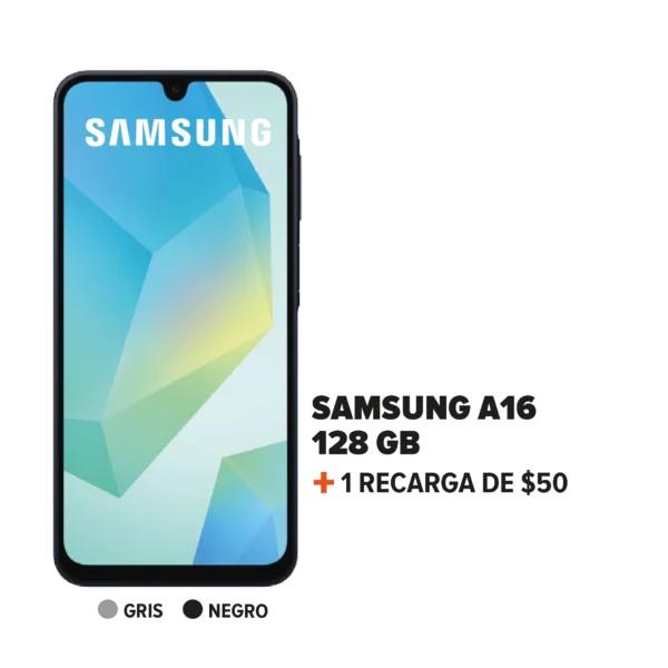 Samsung A16 128GB + Recarga