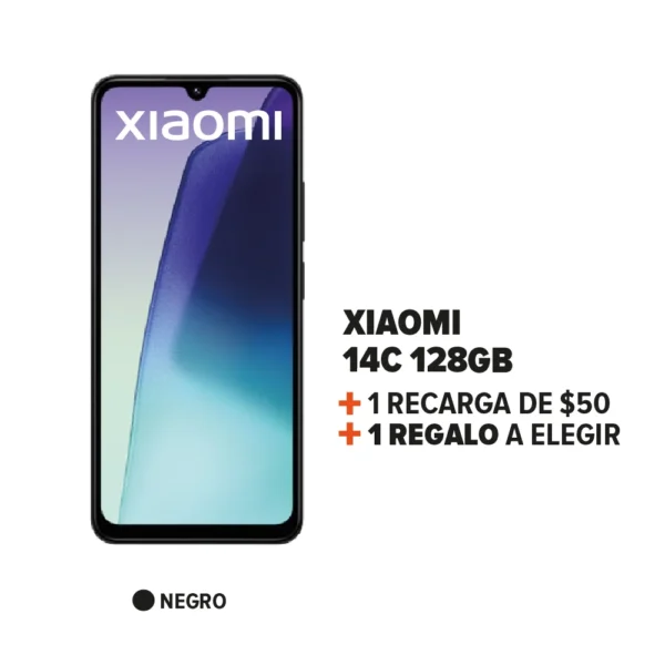 Xiaomi 14C + 1 Recarga + 1 Regalo