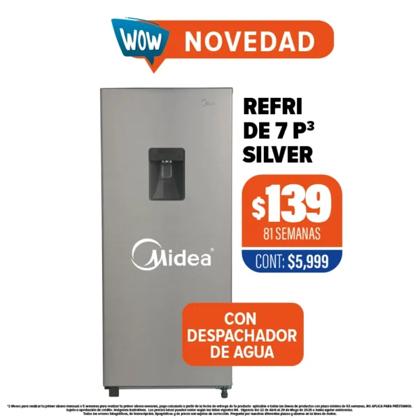 Refrigerador Midea 7 P3 Silver