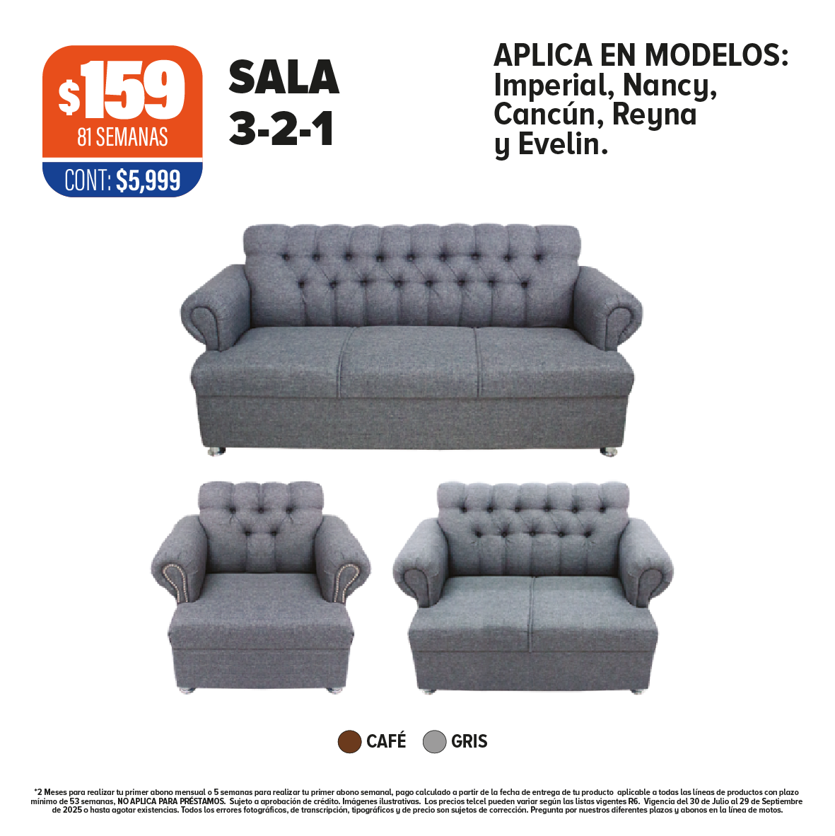 SALA 3-2-1 (VARIOS MODELOS)