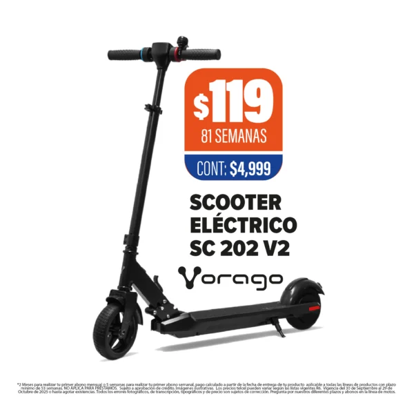 SCOOTER ELÉCTRICO VORAGO SC 202 V2