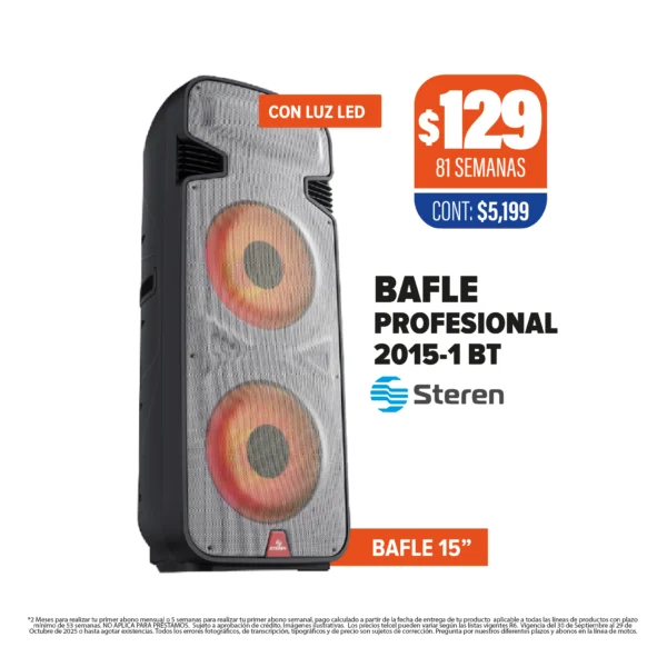 BAFLE PROFESIONAL 2015-1 BT STEREN