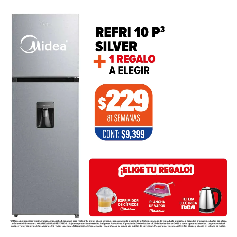 REFRIGERADOR MIDEA 10 P3 + REGALO A ELEGIR