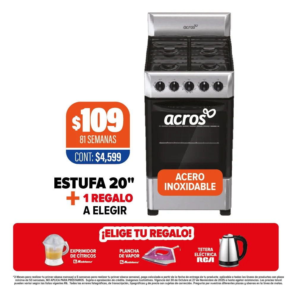 ESTUFA ACROS 20” + 1 REGALO