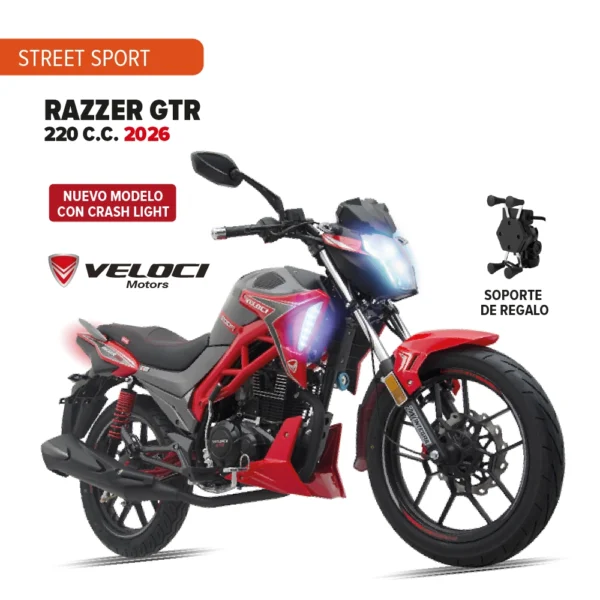 Motocicleta Veloci Razzer GTR 220 C.C. 2026