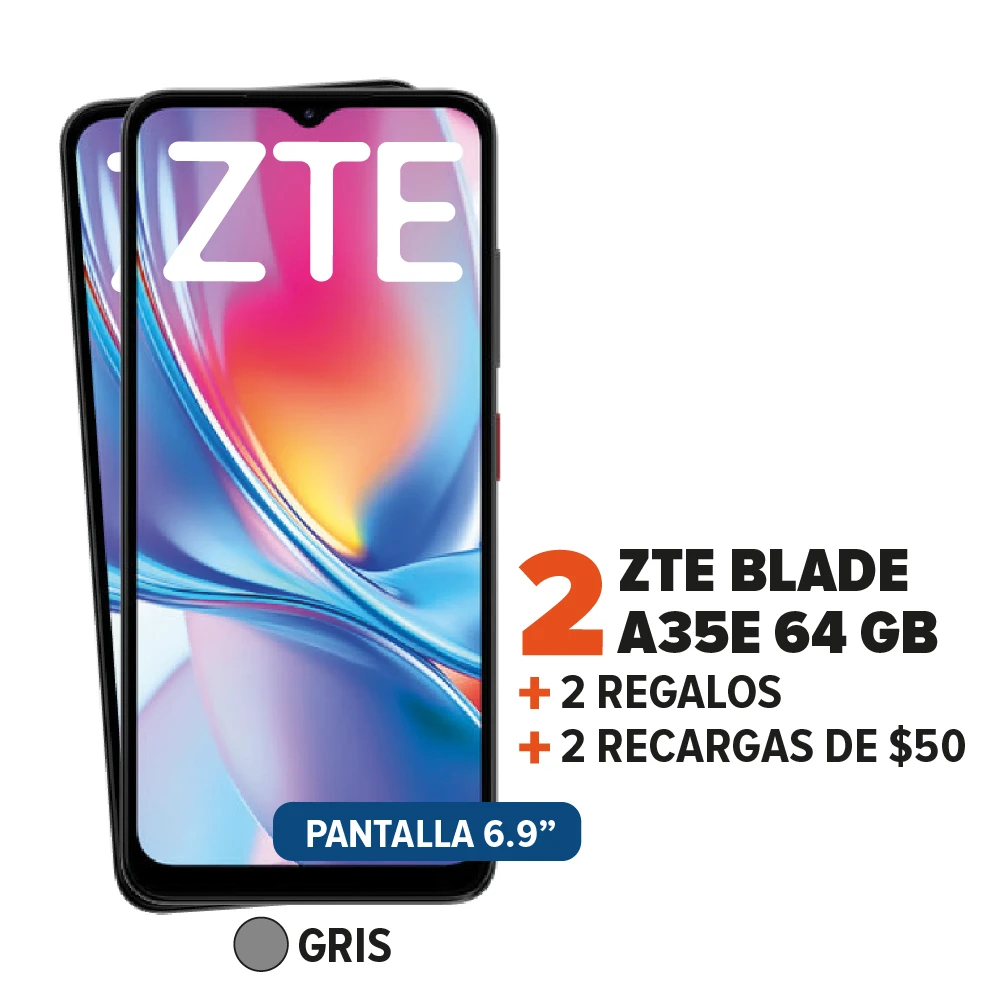2 ZTE Blade A35E + 2 Recargas + 2 Regalos
