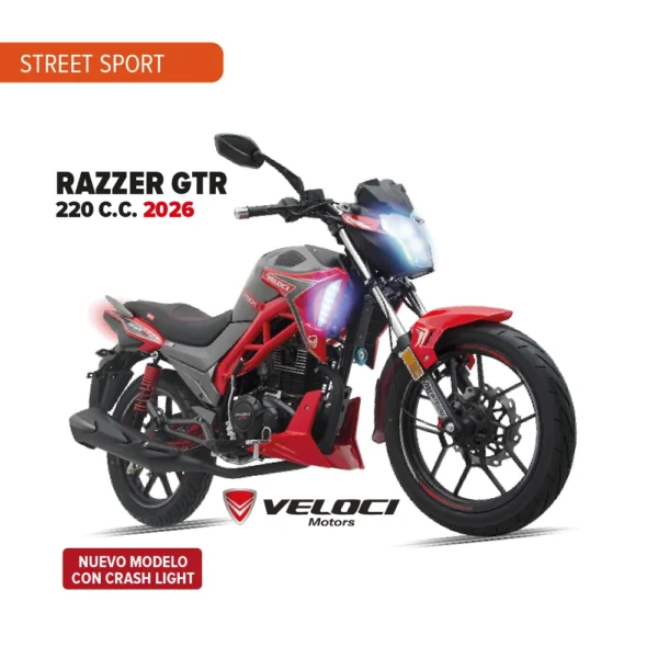 Motocicleta Veloci Razzer GTR 220 C.C. 2026
