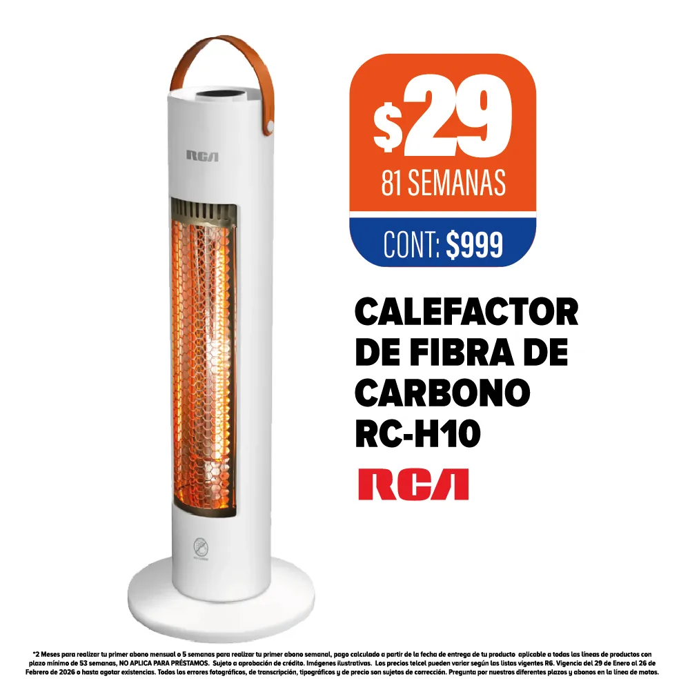 CALEFACTOR RCA DE FIBRA DE CARBONO RC-H10