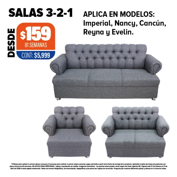SALAS 3-2-1 (VARIOS MODELOS)