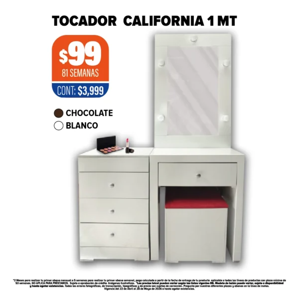 TOCADOR CALIFORNIA 1 MT