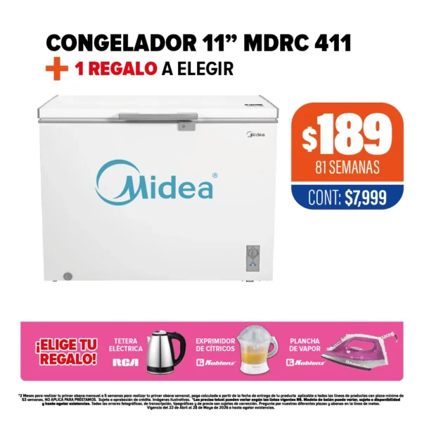 CONGELADOR 11 MDRC 411 + regalo a elegir