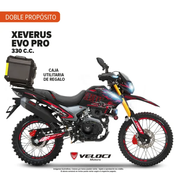 Motocicleta Veloci Xeverus Evo Pro 330 C.C. 2026 Negra