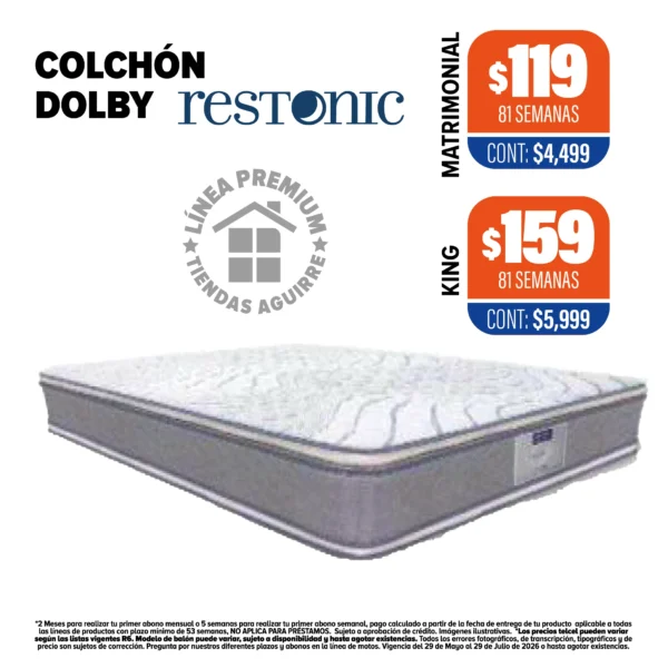 COLCHÓN DOLBY RESTONIC