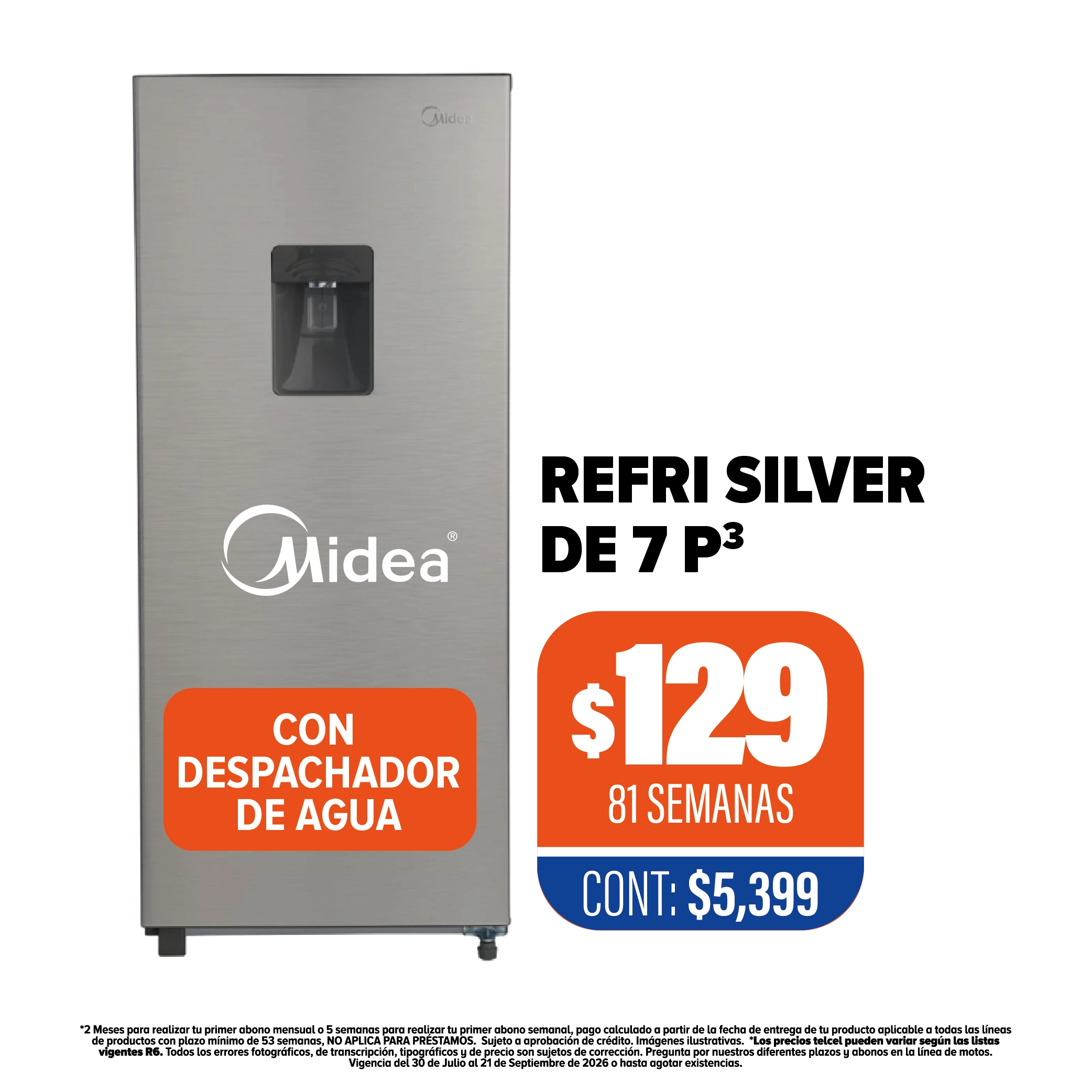 Refri Midea Silver 7 P3