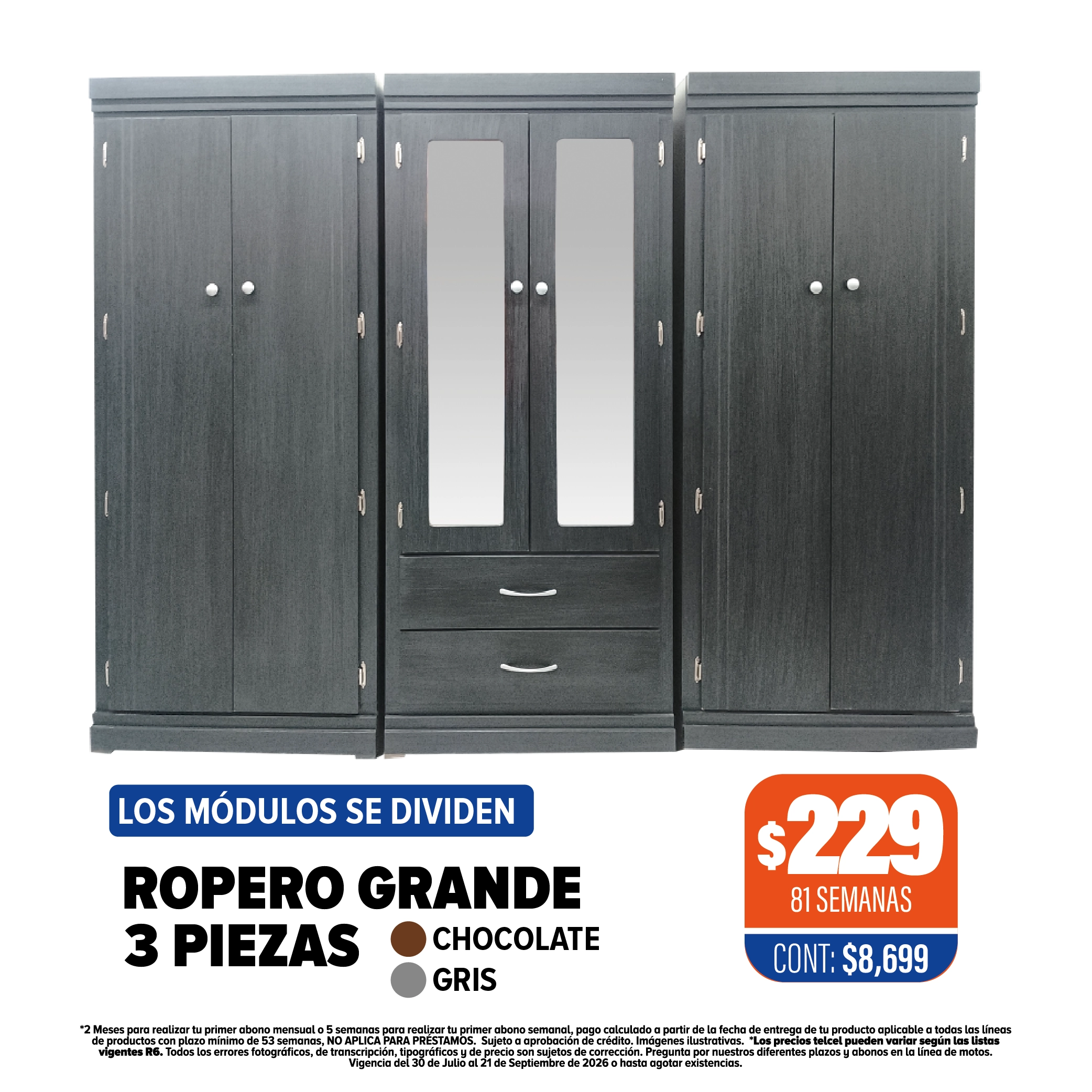 Ropero Grande 3 Piezas