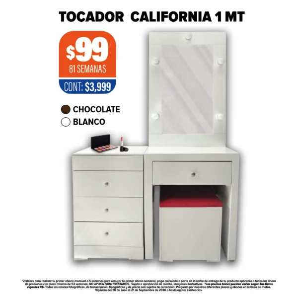 Tocador California 1m