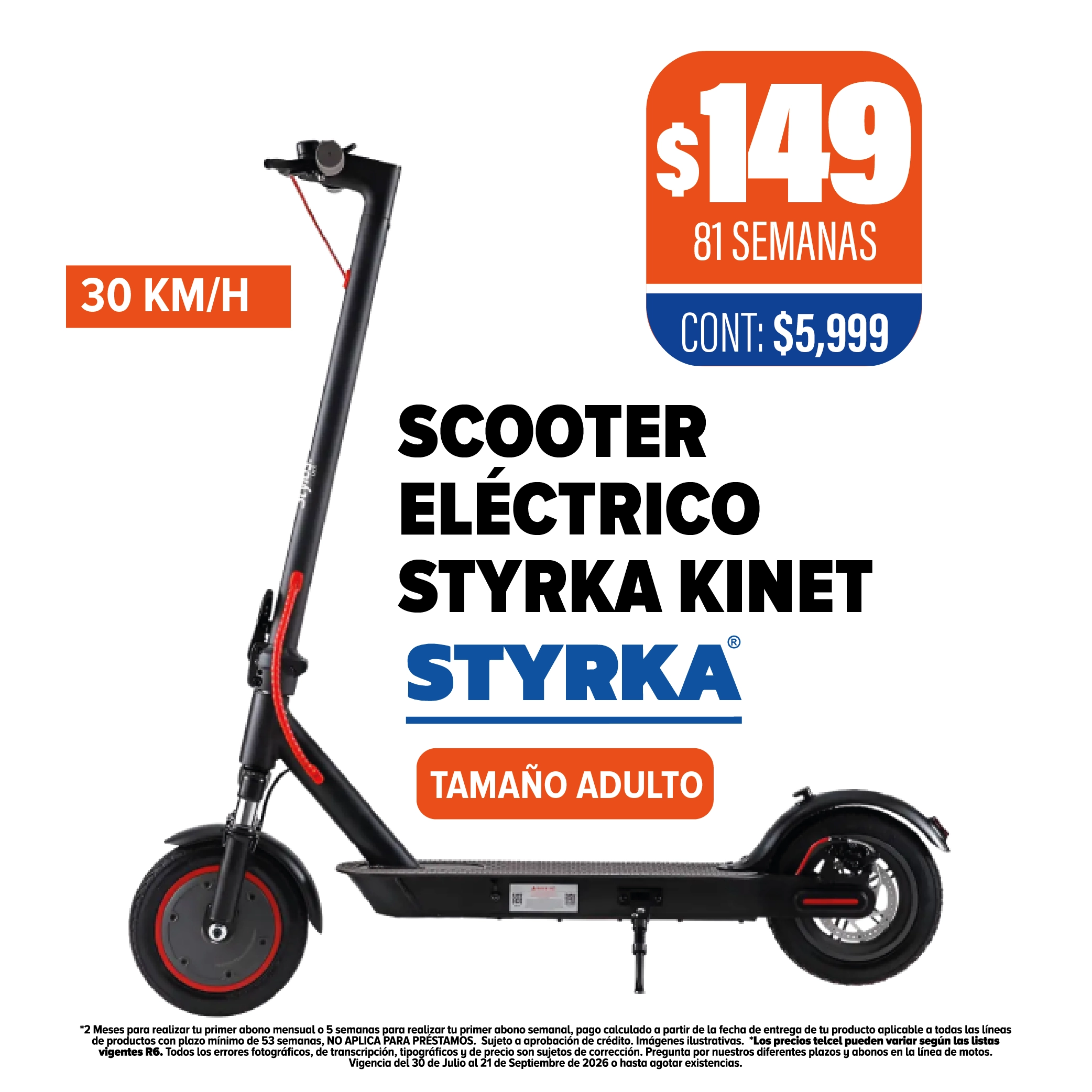 Scooter Eléctrico STYRKA Kinet
