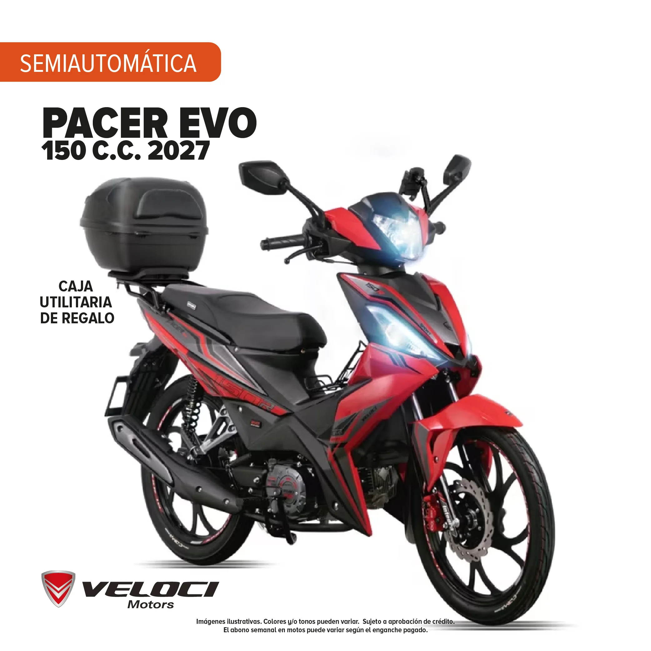 Motocicleta Veloci Pacer Evo 150 C.C. 2027