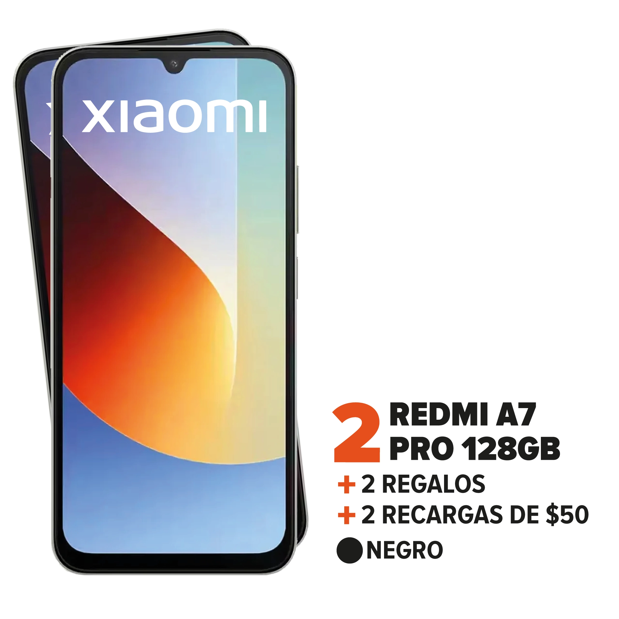2 Xiaomi Redmi A7 Pro 128 GB + 2 Recargas + 2 Regalos