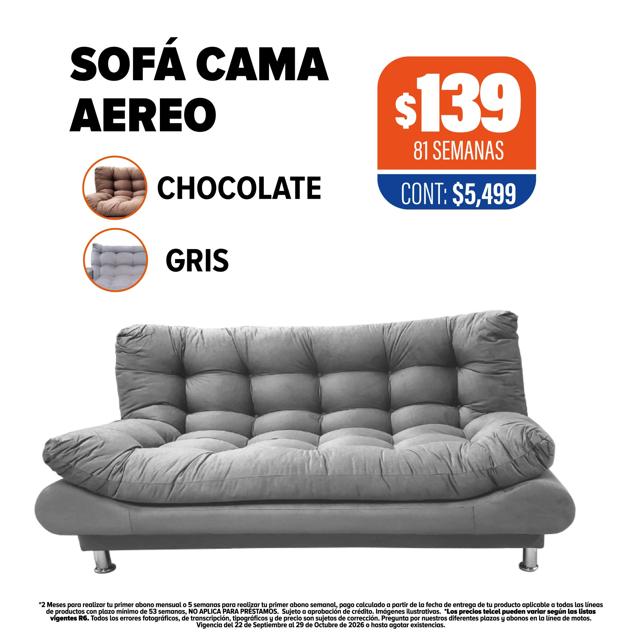 Sofá cama Aereo