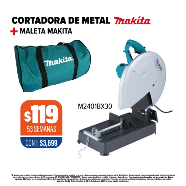 Cortadora de Metal Makita + Maleta